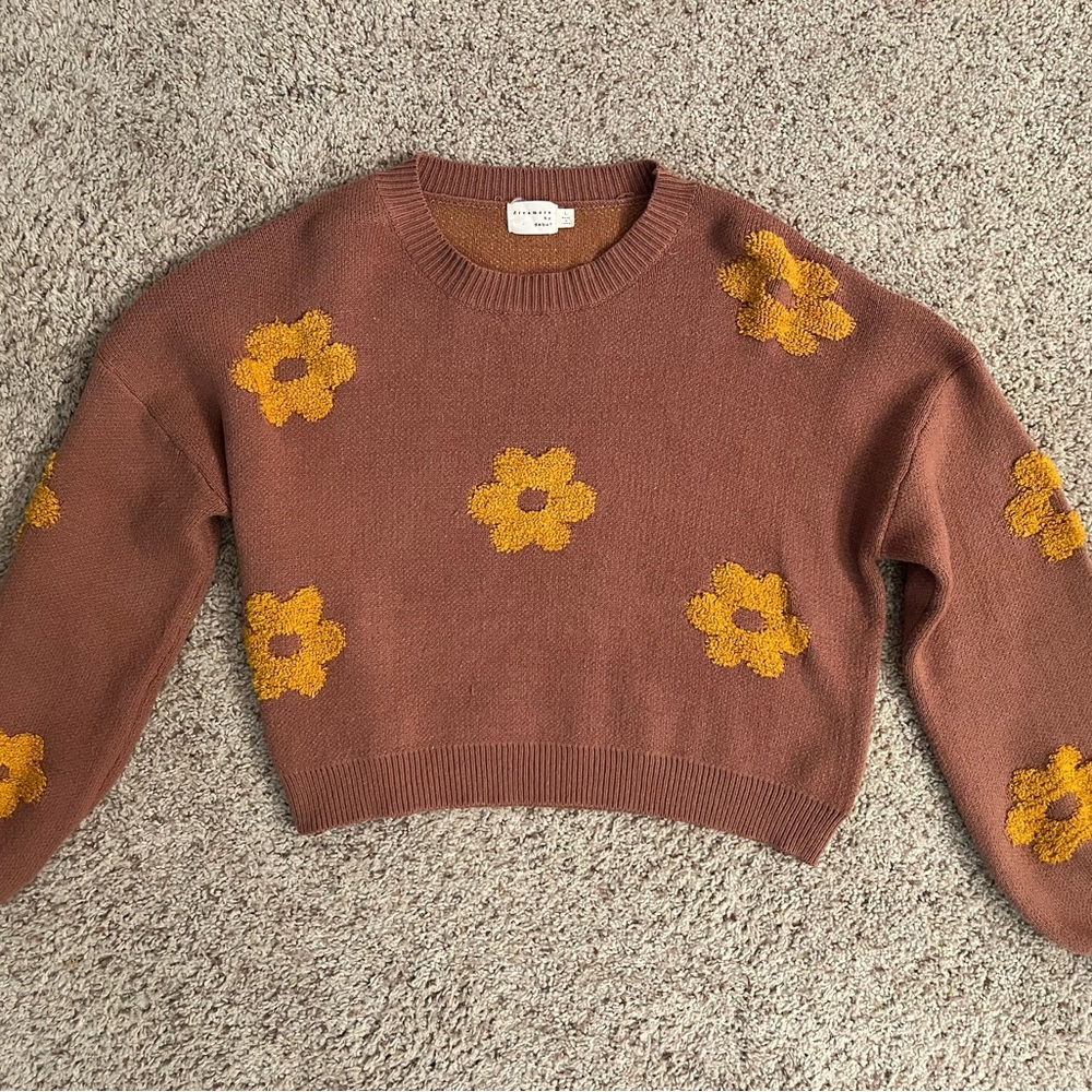 Fall Floral Knit Sweater